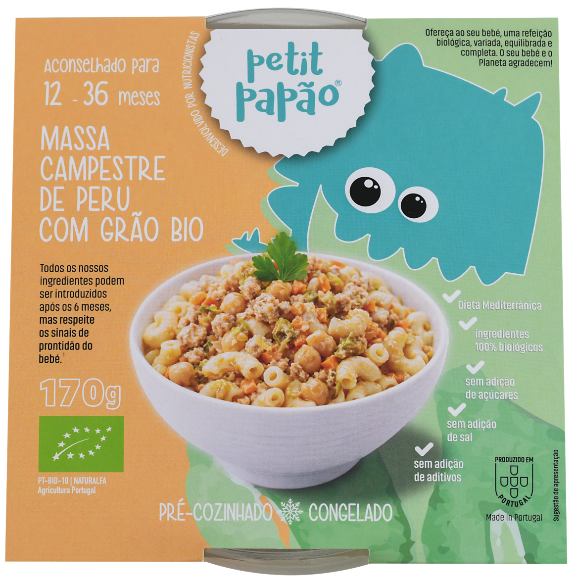 Massa Campestre de Peru com Grão-de-Bico  BIO 12-36meses