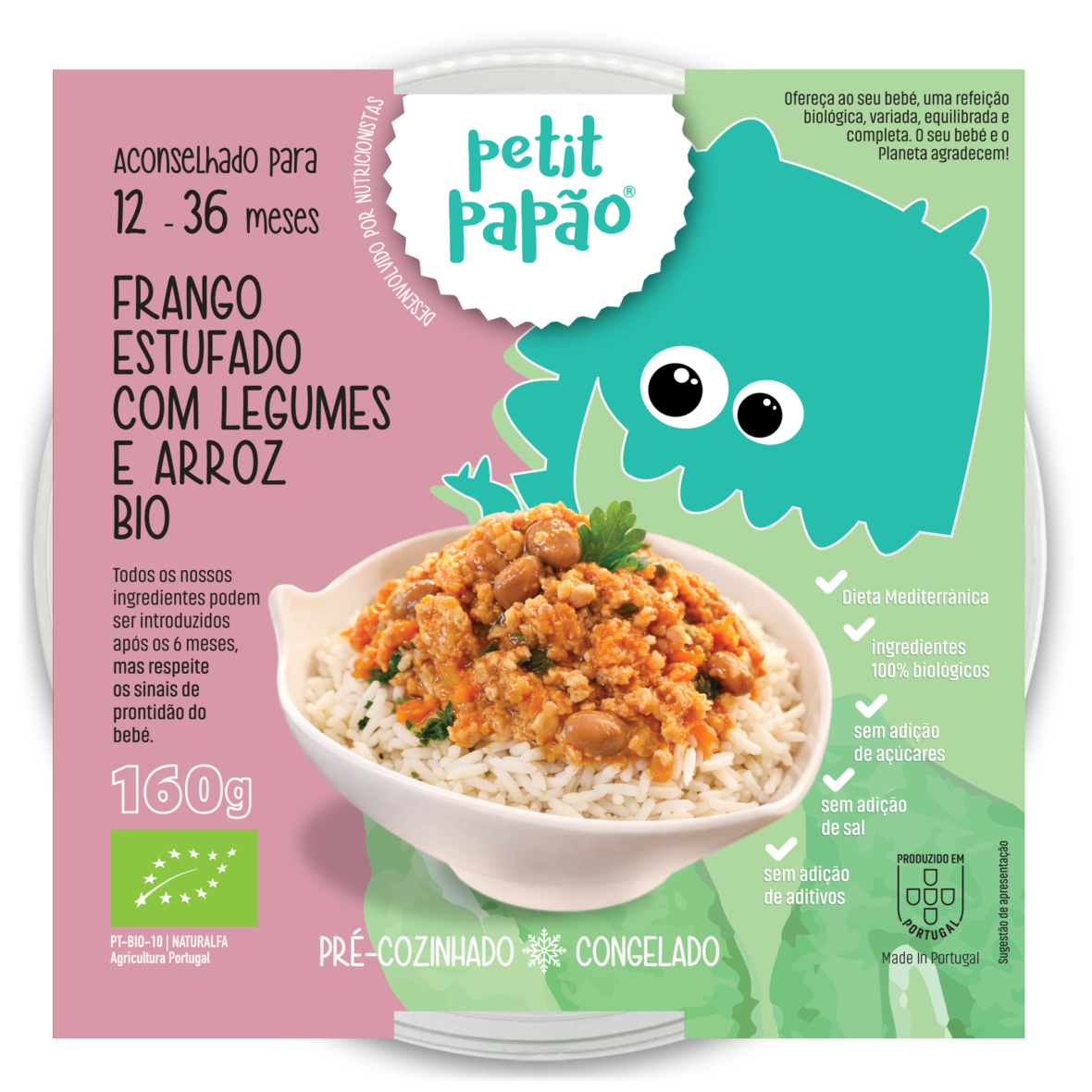 Frango Estufado com Legumes e Arroz  BIO